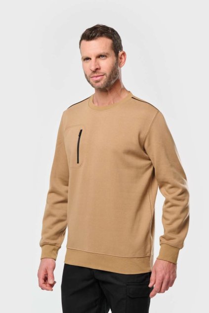 UNISEX DAYTODAY CONTRASTING POCKET SWEATSHIRT White/Navy (Vyberte barvu bílá / námořnická modrá, Velikost XS)