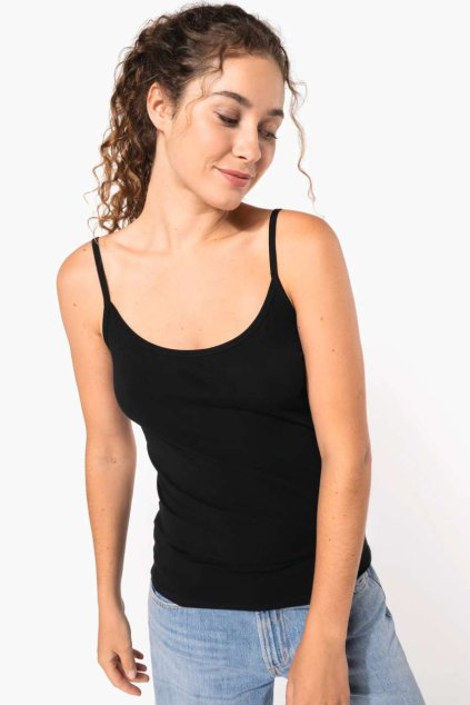 LADIES' STRAPPY TANK TOP Black (Vyberte barvu černá, Velikost XS)