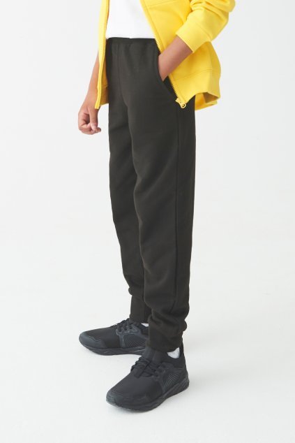 KIDS TAPERED TRACK PANTS Jet Black (Vyberte barvu tryskáčově černá, Velikost 5/6)