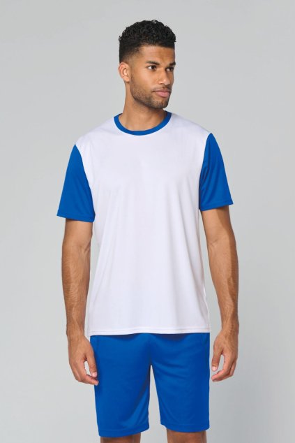 ADULTS' BICOLOUR SHORT-SLEEVED T-SHIRT Sporty Red/White (Vyberte barvu sportovní červená / bílá, Velikost XS)