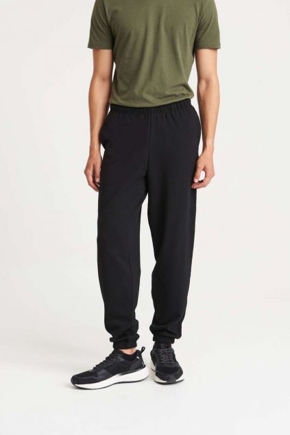COLLEGE CUFFED JOGPANTS Jet Black (Vyberte barvu tryskáčově černá, Velikost S)