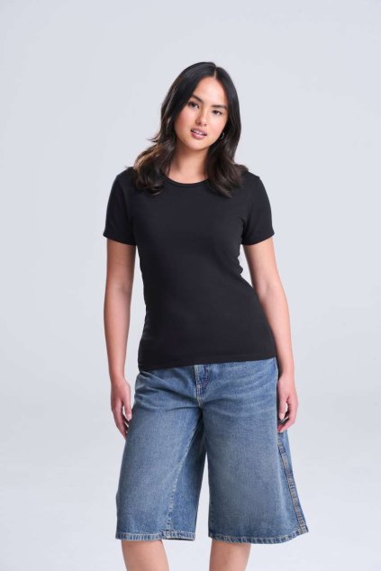 WOMEN'S TRI-BLEND T Heather Grey (Vyberte barvu šedá žíhaná, Velikost XS)