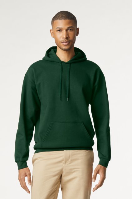 SOFTSTYLE® MIDWEIGHT FLEECE ADULT HOODIE Charcoal (Vyberte barvu dřevěné uhlí šedé, Velikost S)