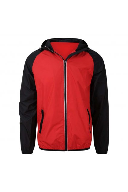 COOL CONTRAST WINDSHIELD JACKET Fire Red/Jet Black (Vyberte barvu ohnivá červená / tryskáčově černá, Velikost XS)