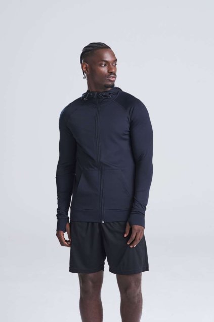 MEN'S COOL CONTRAST ZOODIE Black/Black Slate Melange (Vyberte barvu Black/Black Slate Melange, Velikost S)