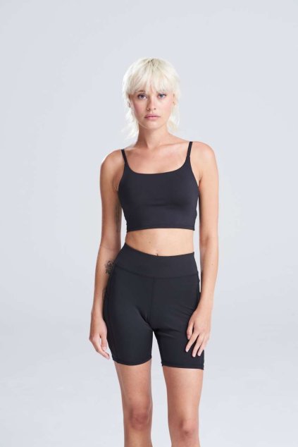 WOMEN'S RECYCLED TECH SPORTS BRA Jet Black (Vyberte barvu tryskáčově černá, Velikost XS)