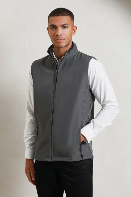 MEN’S WINDCHECKER® PRINTABLE & RECYCLED SOFTSHELL GILET Black (Vyberte barvu černá, Velikost S)