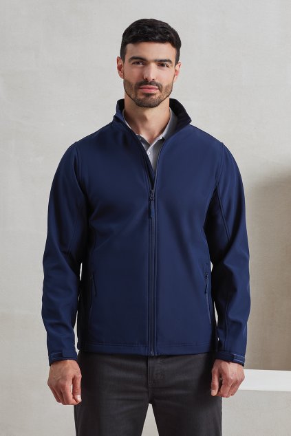 MEN’S WINDCHECKER® PRINTABLE & RECYCLED SOFTSHELL JACKET Navy (Vyberte barvu námořnická modrá, Velikost S)