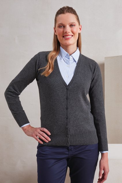 WOMEN'S BUTTON-THROUGH KNITTED CARDIGAN Royal (Vyberte barvu královská modrá, Velikost XS)
