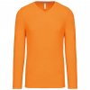 MEN'S LONG-SLEEVED V-NECK T-SHIRT Navy (Vyberte barvu námořnická modrá, Velikost 2XL)
