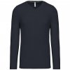 MEN'S LONG-SLEEVED V-NECK T-SHIRT Navy (Vyberte barvu námořnická modrá, Velikost 2XL)