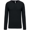 MEN'S LONG-SLEEVED V-NECK T-SHIRT Navy (Vyberte barvu námořnická modrá, Velikost 2XL)