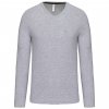 MEN'S LONG-SLEEVED V-NECK T-SHIRT Navy (Vyberte barvu námořnická modrá, Velikost 2XL)
