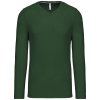 MEN'S LONG-SLEEVED V-NECK T-SHIRT Navy (Vyberte barvu námořnická modrá, Velikost 2XL)