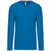 MEN'S LONG-SLEEVED V-NECK T-SHIRT Navy (Vyberte barvu námořnická modrá, Velikost 2XL)
