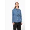 LADIES’ DENIM SHIRT Chambray Blue (Vyberte barvu chambray modrá, Velikost M)