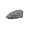 ACRE TWEED-EFFECT FLATCAP Grey Check (Vyberte barvu Grey Check, Velikost L/XL)