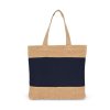 SHOPPING BAG IN COTTON AND WOVEN JUTE THREADS Black (Vyberte barvu černá, Velikost U)