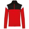 ADULT ZIPPED TRACKSUIT JACKET Sporty Red/Black (Vyberte barvu sportovní červená / černá, Velikost XS)