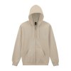 SOFTSTYLE™ MIDWEIGHT FLEECE ADULT FULL ZIP HOODED SWEATSHIRT Sand (Vyberte barvu písková, Velikost S)