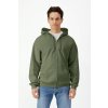 SOFTSTYLE® MIDWEIGHT FLEECE ADULT FULL ZIP HOODED SWEATSHIRT Sand (Vyberte barvu písková, Velikost S)