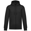 UNISEX FULL ZIP HOODIE Black (Vyberte barvu černá, Velikost XS)