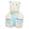 HIPPO WITH BLANKET White/Blue (Vyberte barvu White/Blue, Velikost U)