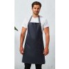 'DISTRICT' WAXED LOOK DENIM BIB APRON Black Denim (Vyberte barvu černá džínovina, Velikost U)