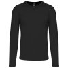 ADULTS' LONG-SLEEVED BASE LAYER SPORTS T-SHIRT Black (Vyberte barvu černá, Velikost XS)