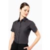 LADIES' SHORT-SLEEVED COTTON POPLIN SHIRT Zinc (Vyberte barvu zinek šedá, Velikost S)