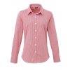 WOMEN'S LONG SLEEVE GINGHAM MICROCHECK SHIRT Black/White (Vyberte barvu černá / bílá, Velikost XS)