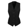 WOMEN'S LINED POLYESTER WAISTCOAT Black (Vyberte barvu černá, Velikost XXS)