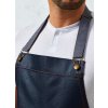 'DISTRICT' WAXED LOOK DENIM BIB APRON Black Denim (Vyberte barvu černá džínovina, Velikost U)