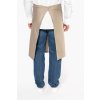 POLYCOTTON LONG APRON Beige (Vyberte barvu béžová, Velikost U)