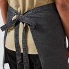 JEANS STITCH DENIM WAIST APRON Black Denim (Vyberte barvu černá džínovina, Velikost U)