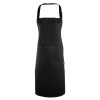 COTTON BIB APRON, FAIRTRADE & ORGANIC CERTIFIED Black (Vyberte barvu černá, Velikost U)