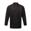 CHEF'S LONG SLEEVE COOLCHECKER® JACKET WITH MESH BACK PANEL Black (Vyberte barvu černá, Velikost XS)