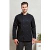 CHEF'S LONG SLEEVE STUD JACKET Black (Vyberte barvu černá, Velikost XS)