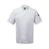 CHEF'S ZIP-CLOSE SHORT SLEEVE JACKET White (Vyberte barvu bílá, Velikost XS)