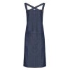 CROSS BACK ’BARISTA’ BIB APRON Navy (Vyberte barvu námořnická modrá, Velikost U)