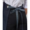 'DOMAIN' CONTRAST DENIM BIB APRON Black Denim (Vyberte barvu černá džínovina, Velikost U)