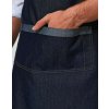 'DOMAIN' CONTRAST DENIM BIB APRON Black Denim (Vyberte barvu černá džínovina, Velikost U)