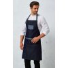 'DOMAIN' CONTRAST DENIM BIB APRON Black Denim (Vyberte barvu černá džínovina, Velikost U)