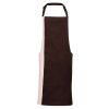 'COLOURS COLLECTION’ CONTRAST BIB APRON Black/Dark Grey (Vyberte barvu černá / tmavě šedá, Velikost U)