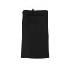 COTTON LONG APRON Black (Vyberte barvu černá, Velikost U)