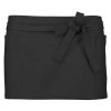 COTTON SHORT APRON Black (Vyberte barvu černá, Velikost U)