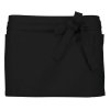 COTTON SHORT APRON Black (Vyberte barvu černá, Velikost U)