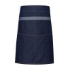 'DOMAIN' CONTRAST DENIM WAIST APRON Black Denim (Vyberte barvu černá džínovina, Velikost U)