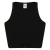 WOMEN'S CROPPED TOP Black (Vyberte barvu černá, Velikost XS)