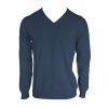 MEN’S V-NECK FINE GAUGE COTTON PULLOVER Black (Vyberte barvu černá, Velikost S)